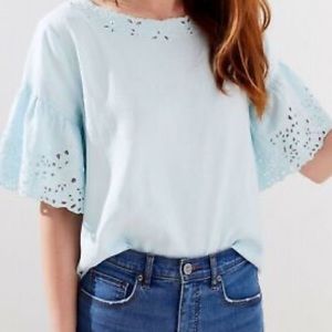 LOFT eyelet lace blouse